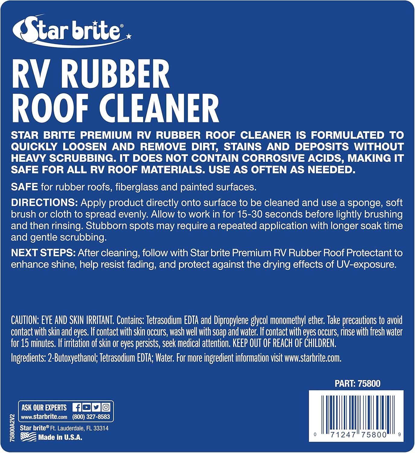 image:imageSTAR BRITE Premium RV Rubber Roof Cleaner Effortless Cleaning for Camper Roofs Fiberglass amp Painted Surfaces128 Oz Gallon